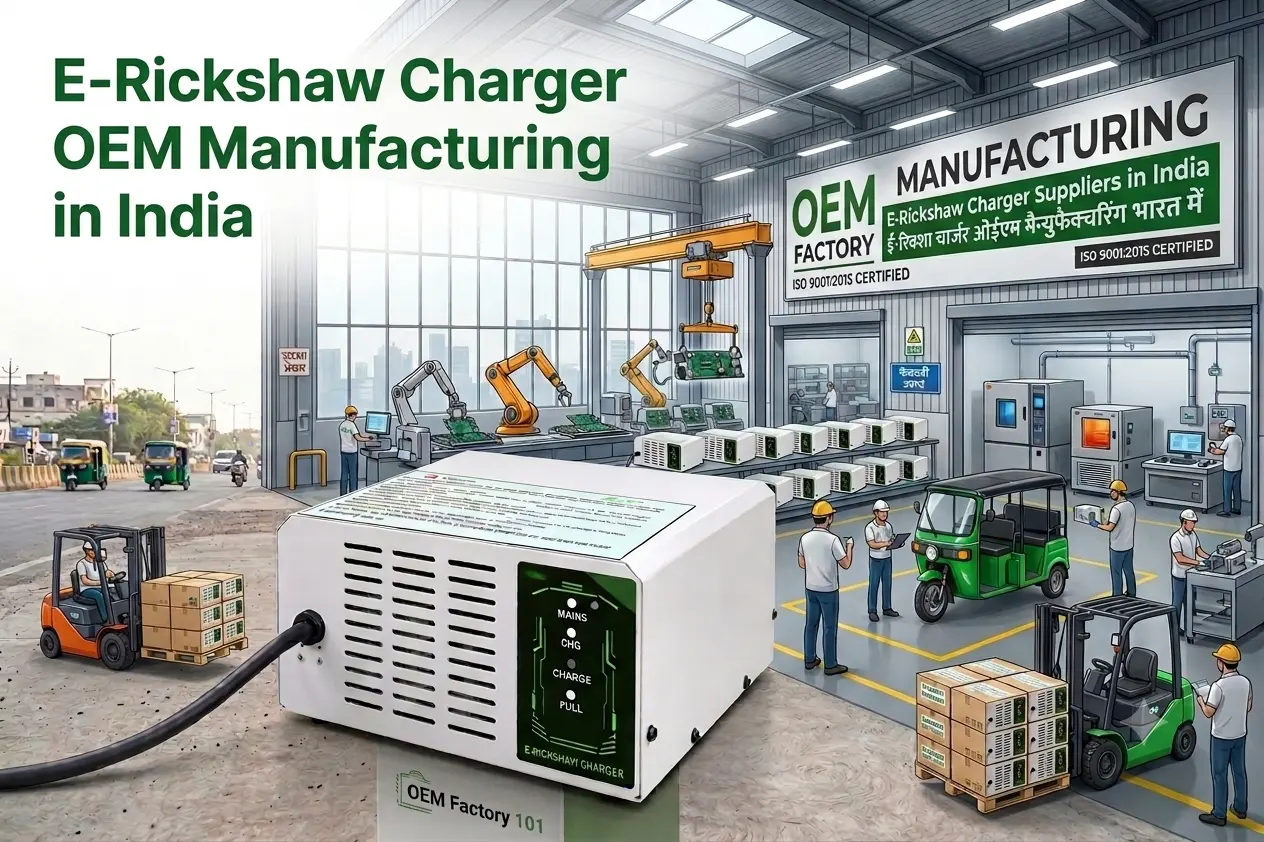 E-Rickshaw Charger OEM Manufacturing in India: Custom & Private Label Solutions